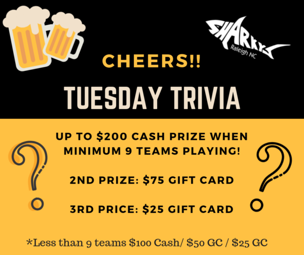 Trivia Night Sharkys Raleigh